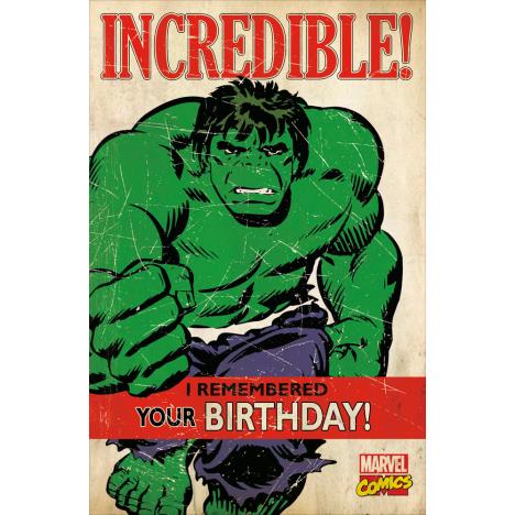Incredible! Marvel Hulk Birthday Card £1.69